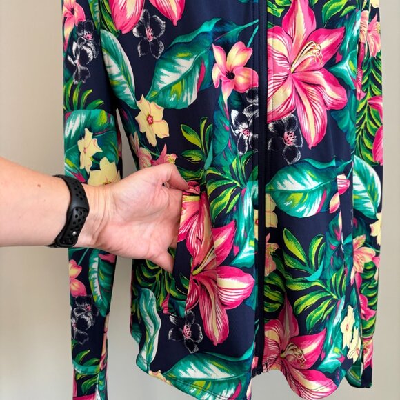 Tommy Bahama Women's Size XL Full Zip Jacket Tennis Golf Pickleball Tropical - Picture 8 of 13